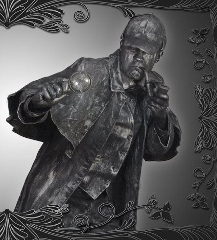 Sherlock Holmes Human Statue